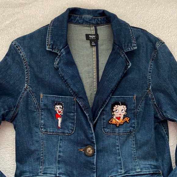 Betty Boop Patches Mossimo Jean Jacket - Picture 3 of 14